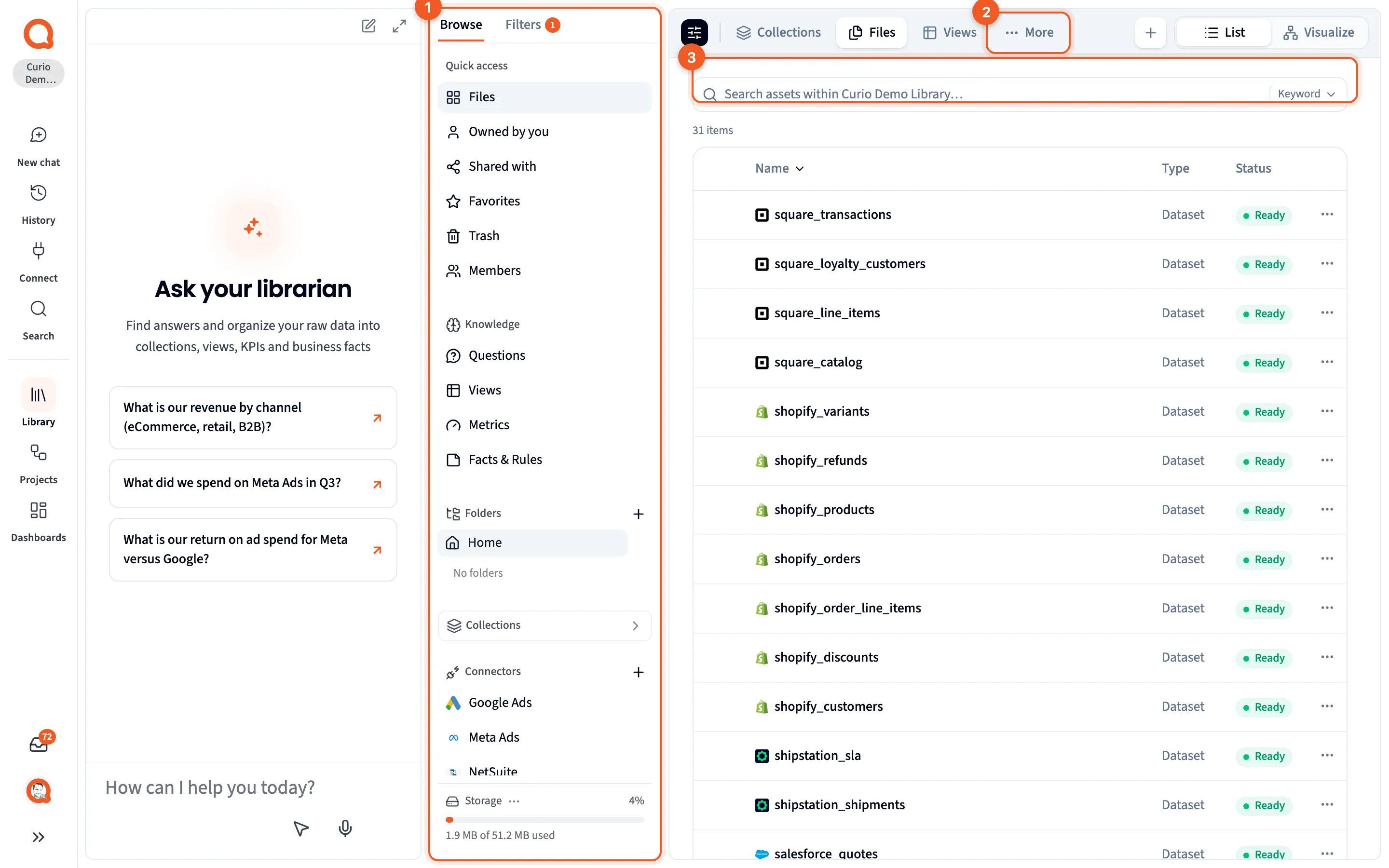 The browse panel docked beside the Files list
