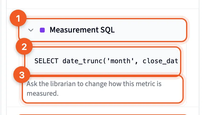 The Measurement SQL section, opened
