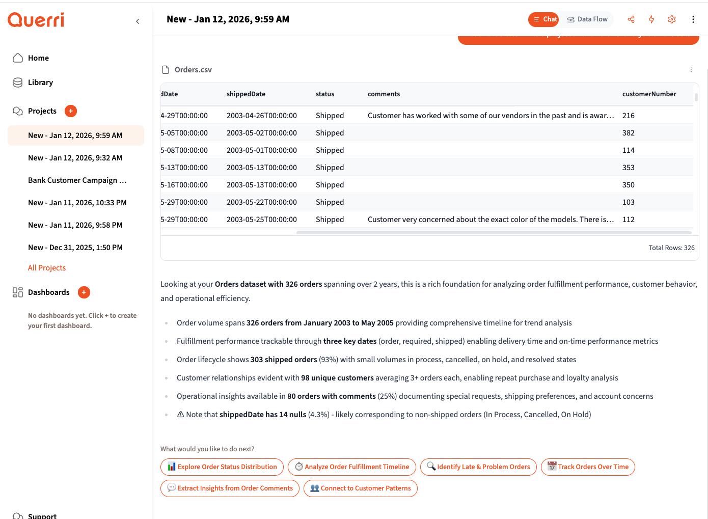 Researcher automatically recommends extracting insights from text fields